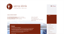 Desktop Screenshot of iatros-klinik.de