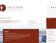 Tablet Screenshot of iatros-klinik.de